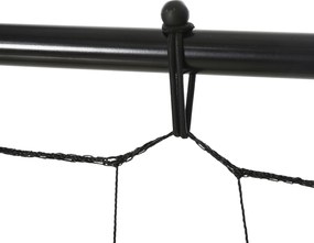 HOMCOM Rebounder Bramkowy do Piłki Nożnej z Siatką, dla Piłki Nożnej, Koszykówki i Baseballu, Stal+PE, Żółty+Czarny, 184 x 63 x 123 cm