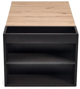 Ława MURCIA 100x55cm dąb artisan/czarna HALMAR