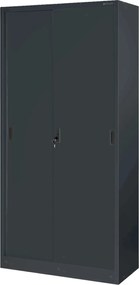 Przesuwna szafa biurowa Kuba 90x40x185 cm, antracyt
