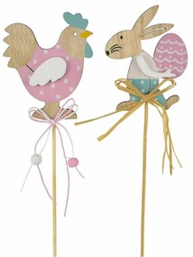 Zestaw ozdób do ciasta z króliczkiem ikurczaczkiem, 2 szt., wys. 36 cm