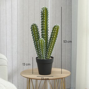HOMCOM Sztuczny kaktus 53 cm w doniczce do domu, biura | Aosom PL
