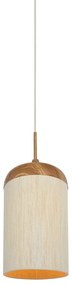 Lampa wisząca w naturalnym kolorze z tekstylnym kloszem ø 27,5 cm Dania – Light &amp; Living