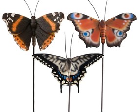 Wbijane dekoracje ogrodowe z żywicy polimerowej zestaw 3 szt. Butterfly – Esschert Design