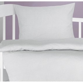 Bellatex Dziecięcy zestaw poduszki i kołdry Kratka szary, 75 x 100 cm, 42 x 32 cm