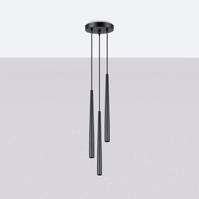 Lampa wisząca BLISS 3P czarna SOLLUX  LIGHTING