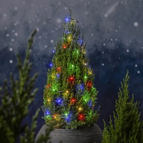 Multikolorowe lampki LED na płaskim przewodzie