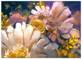 Obraz na szkle kwiatów (70x50 cm)