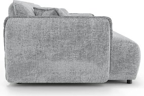 Jasnoszara sofa z tkaniny szenilowej 250 cm Nelia Big – Ropez