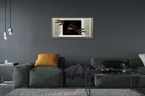 Obraz na płótnie Straszna Postać w Oknie