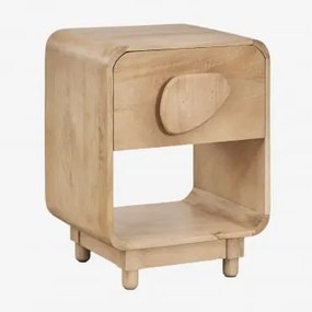 Pack 2 Prostokątnych Szafek Nocnych 45x40 Cm Z Drewna Mango I Akacji Joel Drewno Mango - Sklum