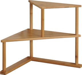 Kesper 58802 Narożna półka kuchenna bambusowa, 52 x 39 x 29,5 cm