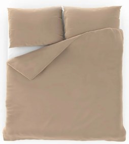 Kvalitex Pościel bawełniana beżowa, 240 x 200 cm, 2 szt. 70 x 90 cm, 240 x 200 cm, 2 szt. 70 x 90 cm