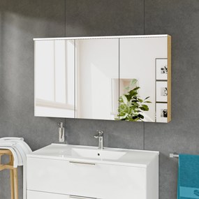 Szafka łazienkowa SOLO z oświetleniem LED i lustrem 120 cm