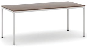 Stół jadalniany, 180x80 cm, szara podstawa, orzech