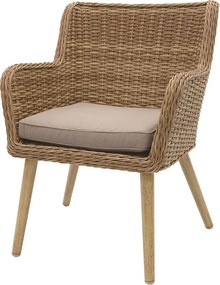 Zestaw ogrodowy rattanowy MONTE MALIBU 200 (beżowo-brązowy) 6x Krzesło ogrodowe MALIBU (beżowo-brązowe)