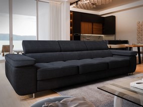 Masseno Sofa MOSINE z funkcją spania, Rozkładana sofa - Czarny, POSO 135