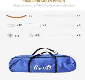 PawHut Zestaw do Agility dla Psów, 4-częściowy, w zestawie torba, Plastik, 89x69x99 cm, Biały+Pomarańczowy