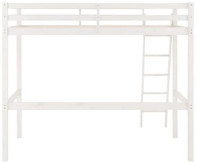 Białe wyższe łóżko z drewna sosnowego Støraa Alpi2