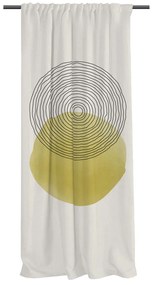 Żółto-beżowa zasłona z satyny bawełnianej 110x250 cm Rising Sun – Butter Kings