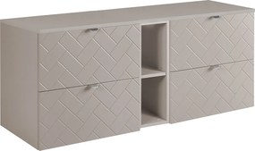 Meble łazienkowe, Kaszmir, 140 x 57 x 46 cm, uchwyty srebrne