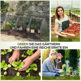 Outsunny Szklarnia z 3 otwieranymi oknami, folia z siatki PE, Szklarnia foliowa ze stali, Szklarnia na balkon, ogród, dom dla pomidorów 270x90x90cm, Szklarnia na warzywa, kwiaty, rośliny, Biała