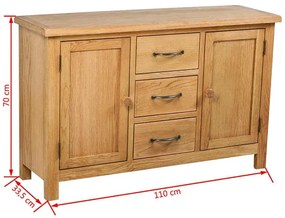 Dębowa komoda do salonu i przedpokoju - Funis