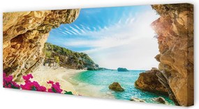 Zdjęcie na płótnie Klify i Kwiaty na Wybrzeżu