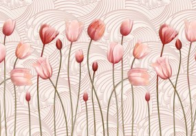 Fototapeta - Różowe tulipany (196x136 cm)