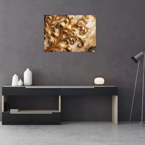 Obraz na szkle - Marmur ze złotem (70x50 cm)