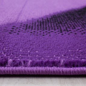 Dywan nowoczesny Parma Fale fioletowo-czarny 240 cm x 340 cm