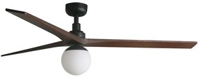 FARO 34276-11L - Wentylator sufitowy KLIM L 1xE27/15W/230V orzech/czarny + pilot