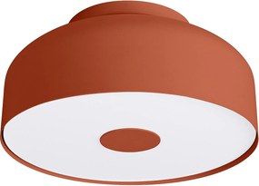 Lampa Sufitowa Nowoczesny Omiq, Stal/Pvc - 4 Źródło - L.30 X H.15 Cm - Ochra Czerwona