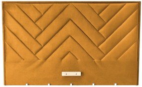 Musztardowe pikowane wezgłowie do łóżka S9-Z49