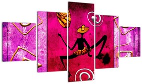 Obraz historycznego muralu (125x70 cm)