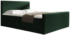 Zielone welurowe łóżko pikowane 5 rozmiarów L2-W14
