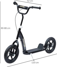 HOMCOM Hulajnoga miejska dziecięca Niebieska Dł 120xSzer 52xWys 80-88cm | Aosom PL