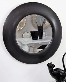 Lustro w brązowej, okrągłej ramie , średnica 79cm