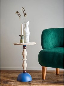 Okrągły stolik z litego drewna jodłowego ø 30 cm Mannelli – Bloomingville