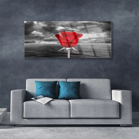 Obraz Akrylowy Róża Kwiat Roślina Morze