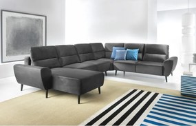 Narożnik BOSCO XL zestaw z elektryczną funkcją regulacji tkanina Monolith 95 Szary WERSAL