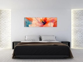 Obraz - Malowany kwiat (170x50 cm)
