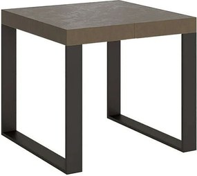 Stół rozkładany 90/246x90 cm Tecno szaro-beżowy nogi antracytowe