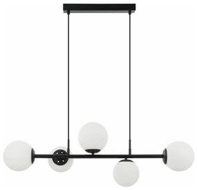 Lampa wisząca na lince MADDIE 5xE14/5W/230V czarna