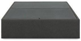 Czarne tapicerowane łóżko dwuosobowe ze schowkiem/bez zagłówka 140x190 cm Matters – Kave Home