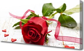 Obraz canvas Pączek Róży w Porannej Rosie