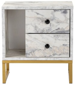 Stolik nocny Glimmer Fressia Marble Gold