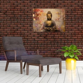 Obraz - Budda, malarstwo (70x50 cm)