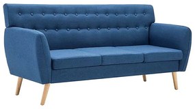 3-osobowa niebieska sofa pikowana - Lilia