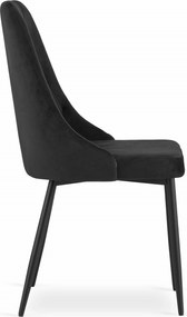 PROMOCJA Czarny aksamitny krzesło do jadalni IMOLA II jakość