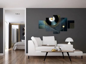 Obraz - Złote kółka (125x70 cm)